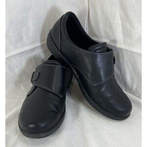Eastland Sherri Monk Strap Loafers Womens 9M Black Leather Buckle Strap
